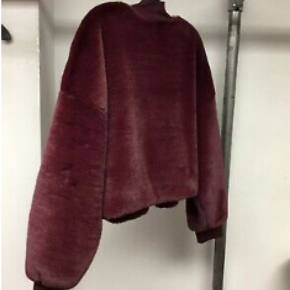NICOLE MILLER Faux Fur Bomber Jacket - Picture 2 of 8